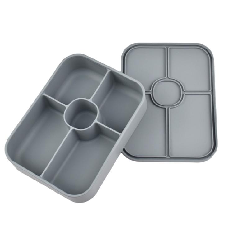 5 Zone Silicone Meal Preps Box With Dedicated Condiment Holders Freezers To Microwave Convenience For Daily Use