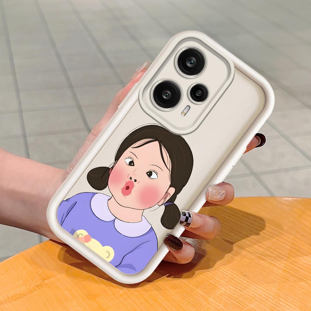 Soft Silicone Square Ladder Printing Pattern Phone Casing Full Cover Camera Shockproof Protection Rubber Case for Xiaomi Redmi