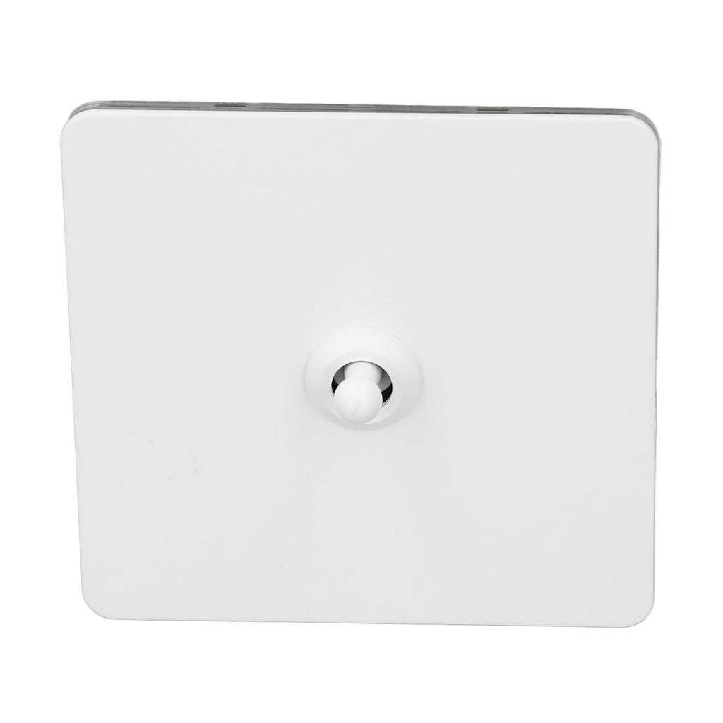 Montaje de Interruptor de Palanca de Pared Simple Abierto Balancín Doble Control AC250V Borde Cuadrado Metal Acero Inoxidable