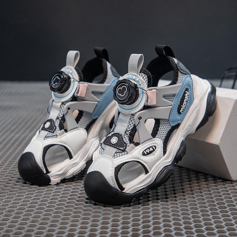 

Summer Children s Hot-selling Boys Closed Toe Ultra-light Soft Sole Casual Beach Sandals 26 сірий
