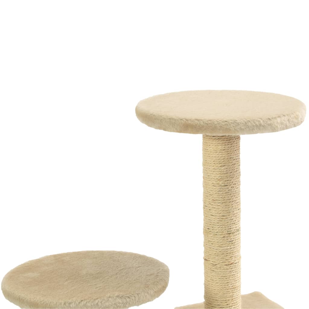 Cat Scratching Post with Sisal 60 Cm Beige