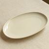 Oval Fish Plate Ceramic Plate Household Dumpling Plate Western Plate Fish Plate Large Steamed Fish Plate Large Plate Tableware