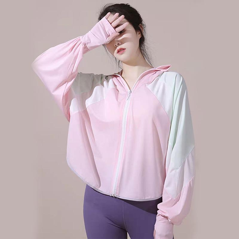 Quick Drying Sunscreen Coat Face Guard Fashion Hooded Wide Brim Thin Shawl Sunscreen Coat Clothing