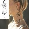 1 Blatt Totenkopf Schmetterling Rose Temporäre Tattoos Für Frauen Männer Hände Fuß Nacken,Temp Fake Tattoo Aufkleber Langanhaltend Wasserdicht