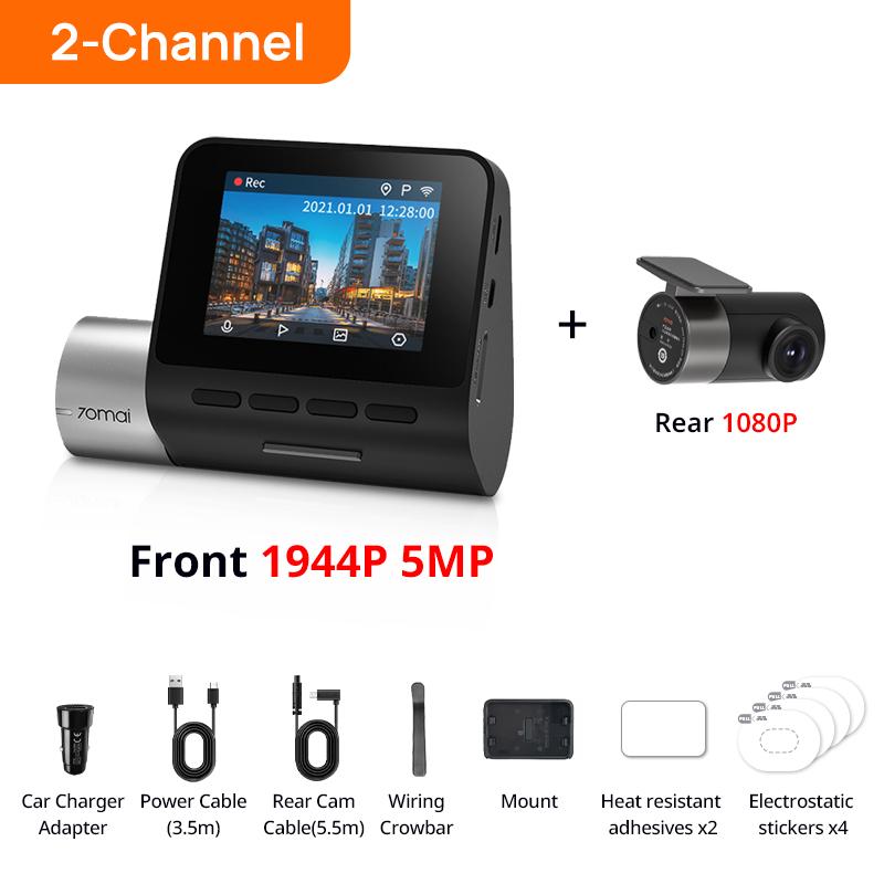 70mai Dash Cam Pro Plus A500S Built-in GPS ADAS,wifi Car DVR 1944PHD Recoeding Support Rear Cam 24H Parking Monitor,Night Vision