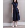 Skirt new waist and thin fashion celebrity temperament design sense niche shirt dress