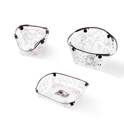 Set di Posate Pieghevoli Multiuso Ultra-leggere da Esterno Comprensivo di Ciotole Portatili, Piatti, Ciotole, Posate e Tazze d'Acqua