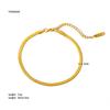 Gold-Plated Stainless Steel Fashion Anklet - Non-Fading Titanium Foot Jewelry