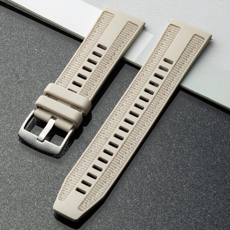 Applicable Huawei gt5 strap nylon silicone GT5Pro strap silicone sticker nylon iwatchs10 strap 22mm (self-measuring interface)