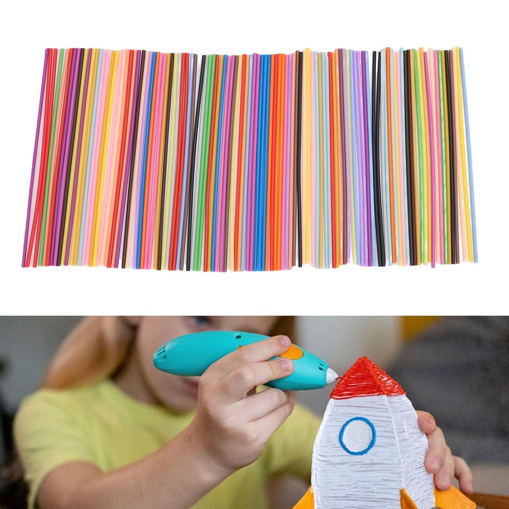 110 Pcs 22 Colors 3D Pen PCL Filament Refills Each Color 5.91in 2.5mm 3D Doodler Pen Refills