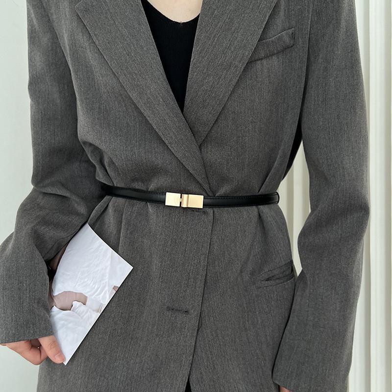 Stylish Korean Double Buckle Waist Belt For Women Perfect For Dresses Sweaters Coats