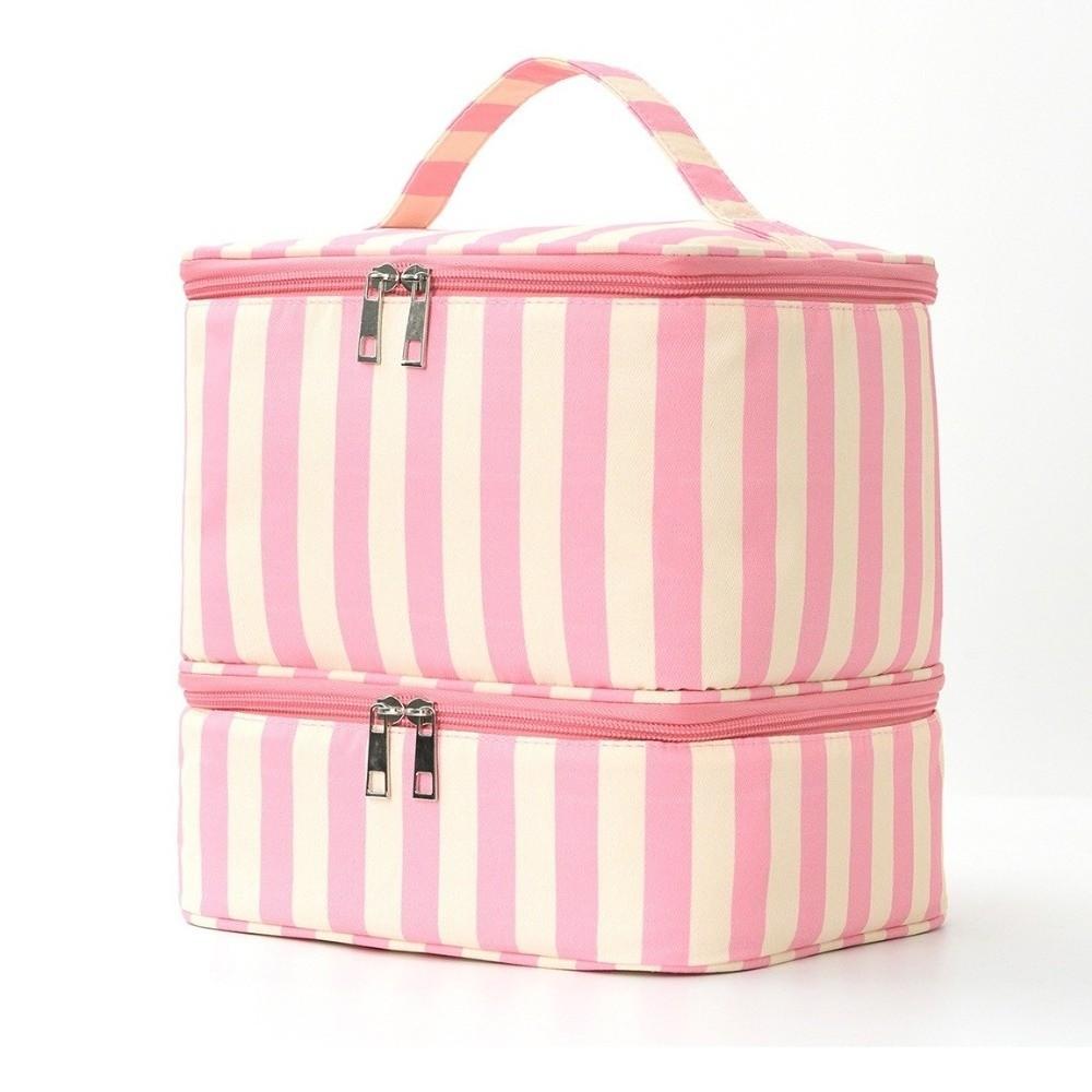 Nuova Borsa Organizzatore Smalti per Unghie a Doppio Strato 30 Scomparti Borsa Kit Cura Unghie Portatile Grande Capacità Borsa Trucco Strumento Cura Unghie