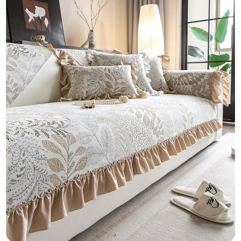 

Chinese Classical Chenille Sofa Cushion 2025 New All-Season Wig Cover Comfortable Anti-slip And Anti-cat Scratch Seat Cushion 30x50cm pillowcase