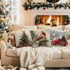 Vintage Style Christmas Pillowcase Printed Polyester 40/45/50cm Throw Pillowcover Decorative Sofa Cushion Pillowslip Home Decor