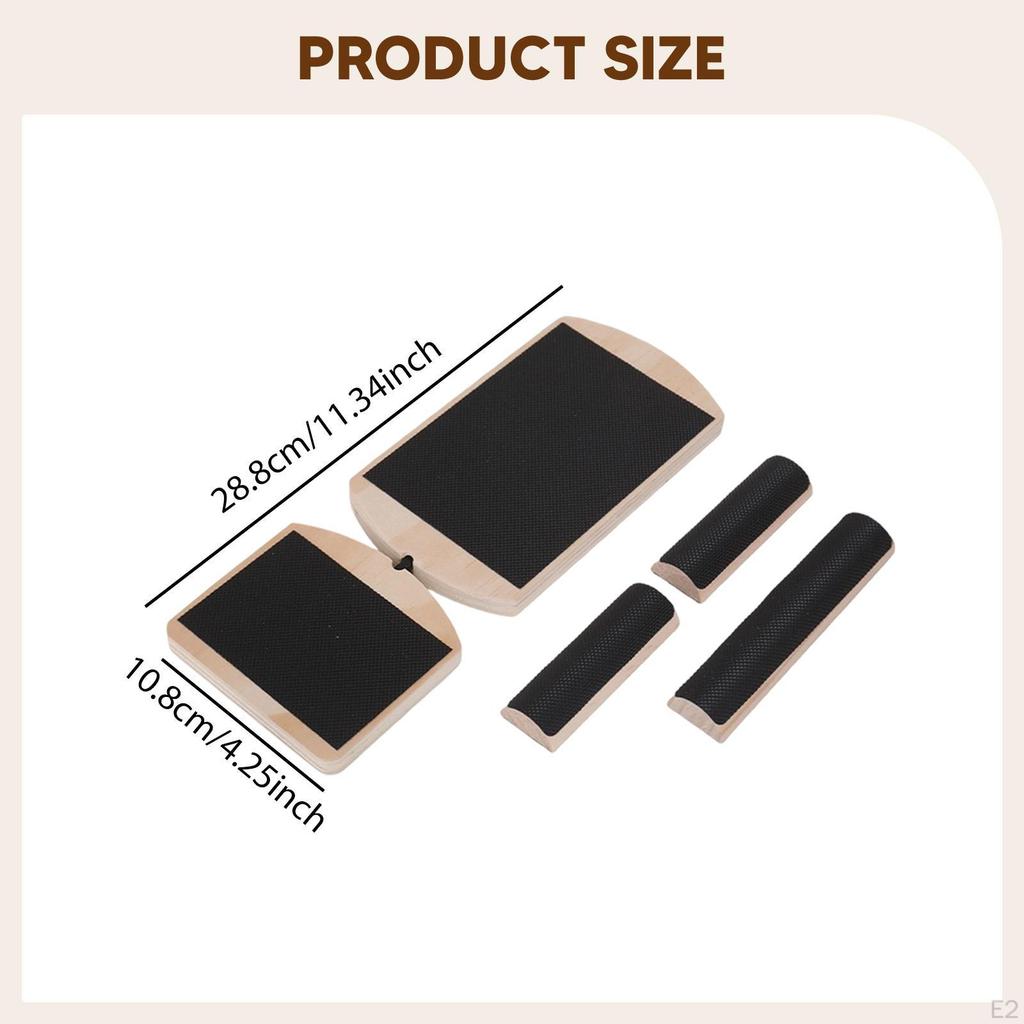 Single Board Ankle Balance Anti Slip Wooden Exerciser Foot Strengthener for Home Indoor