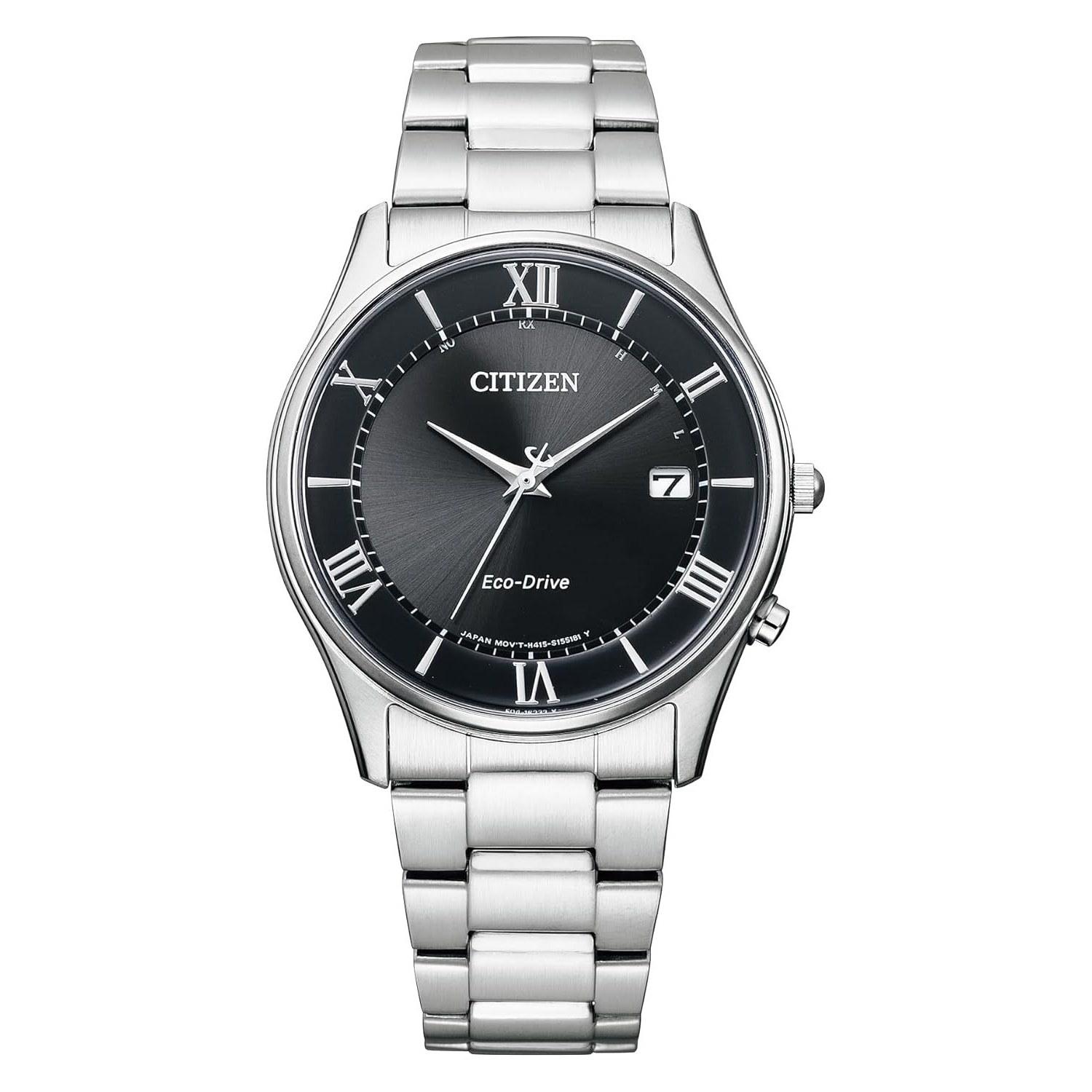 Мужские наручные часы Citizen Коллекция Simple Adjust Eco-Drive радиоуправляемые тонкая модель AS1060-54E.