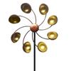 66cm Outdoor Windmill Decoration Garden Iron Rotating Windmill Wind Windmill Garden Yard Outdoor Decor Mental Ground Stake