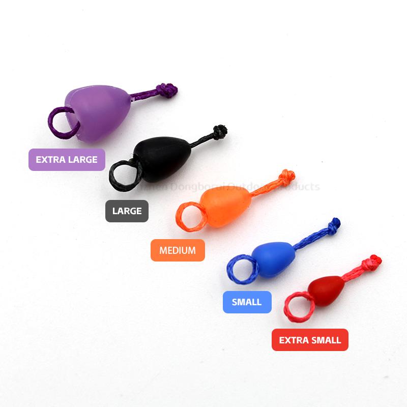 5pcs/Set Carp Fishing Sliding Dacron Connectors Pre-Formed Loop For Easy Sliding Onto Elastic And Pole Rig Line For Fishing Tackle