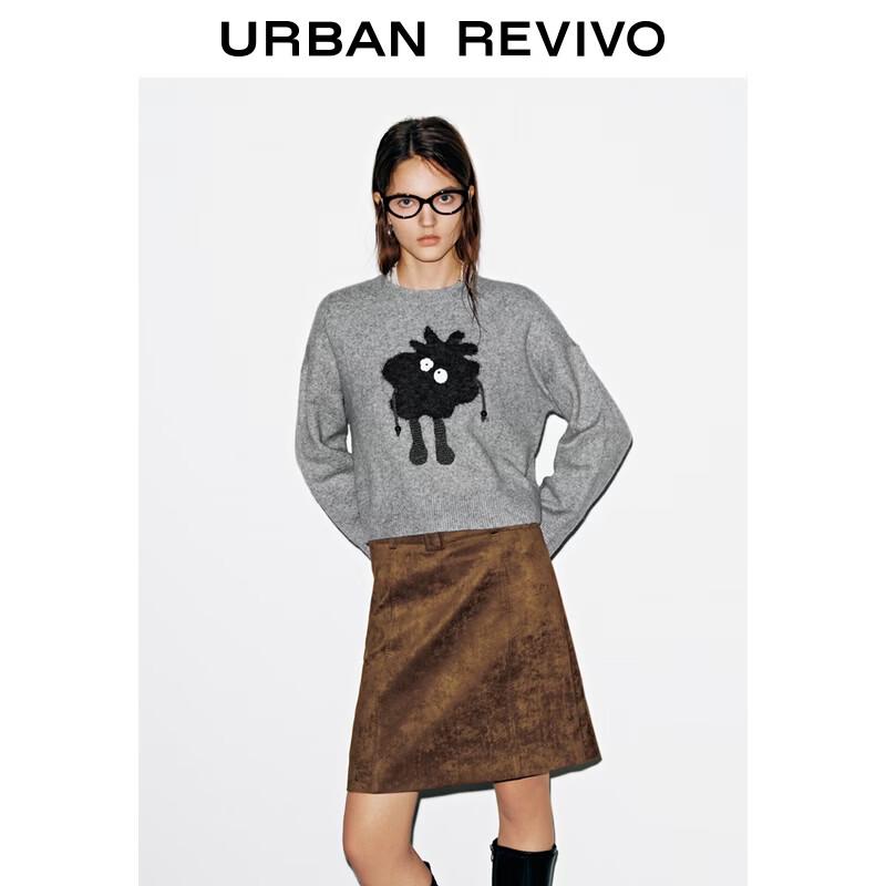 

UR Women s 3D Pattern Crew Neck Knit Sweater XL