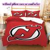 Ice Hockey Logo Pattern Bedding Quilt Set Quilt Cover Pillowcase Home Decoration Birthday Gift (1*duvet Cover+ 2*pillowcase, Without Core)