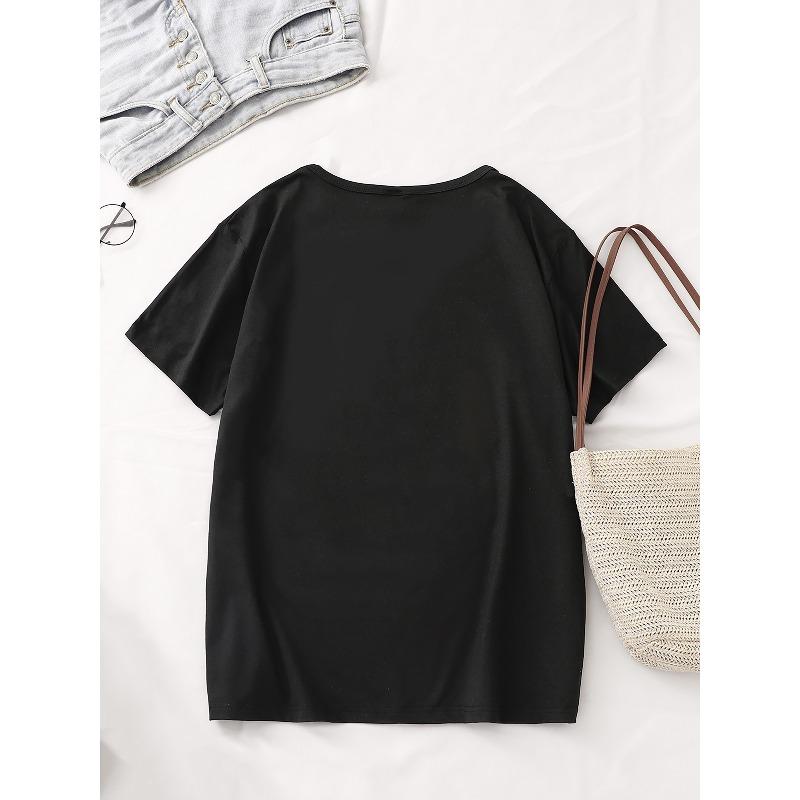 European Sizes 1pc Women'S Casual Short Sleeve T-Shirt - Golden Retriever & Floral Print, White Smiling Dog with Roses & Butterflies