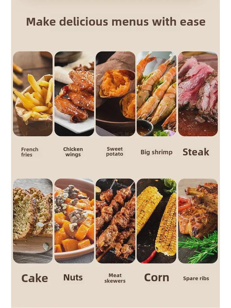 Multifunctional Intelligent Air Fryer: Automatic Electric Fryer for Household Cooking