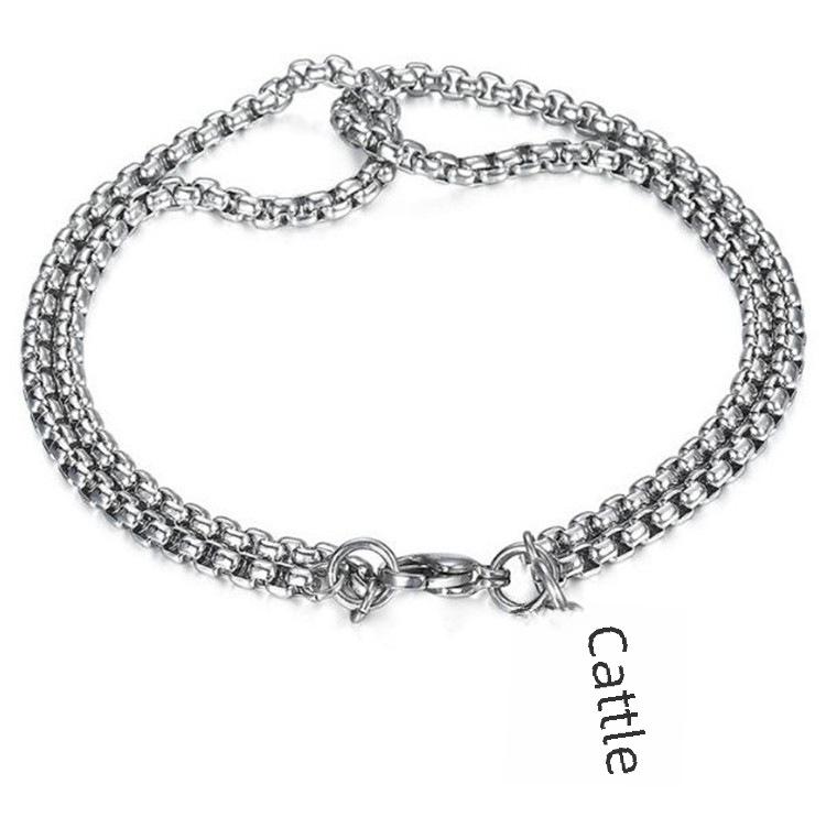 Kayi Titanium Steel Men's Hip-Hop Cross Bracelet - Trendy All-Match Design