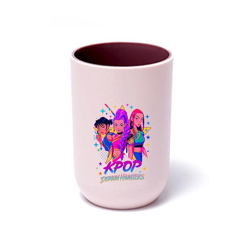 KPop Demon Hunters Hot Movies Water Cup Toothbrush Cup Cartoon Anime Mouthwash Cup Children's Water Cups Boy Girl Birthday Gifts