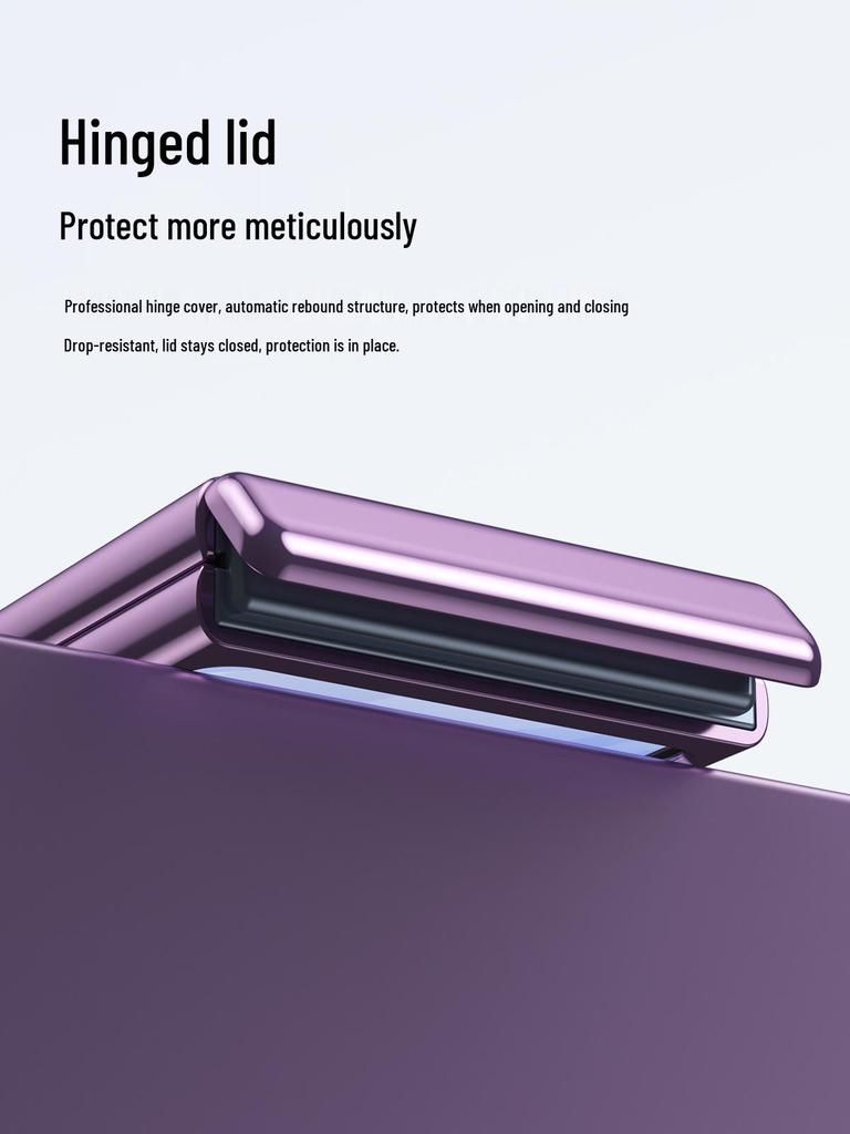 Samsung Z Flip6 Electroplated Full Coverage Drop-proof Case with Integrated Hinge Film