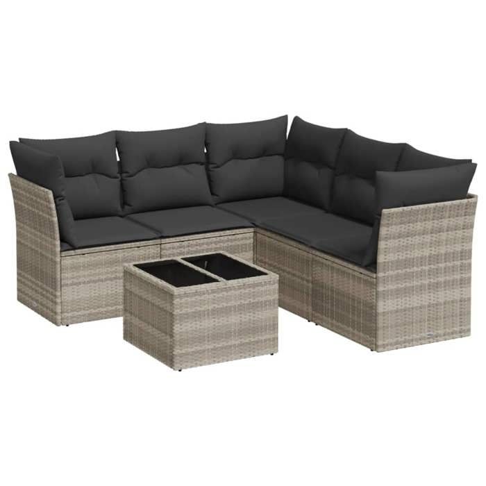 VidaXL Garden Lounge Set with Cushions 6 Pcs, Sofas with Adjustable Feet, Outdoor Furniture Set Patio Terrace, 3217632