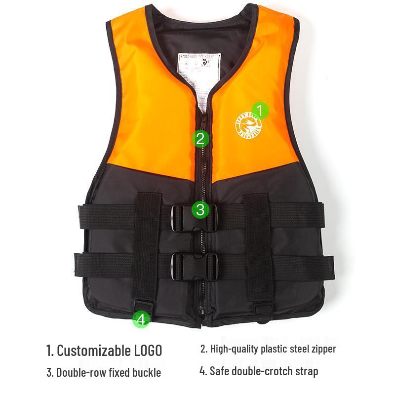 Adult High Buoyancy Life Vest - Professional Fishing, Swimming, Boating, Anti-Drowning Rafting Safety Jacket