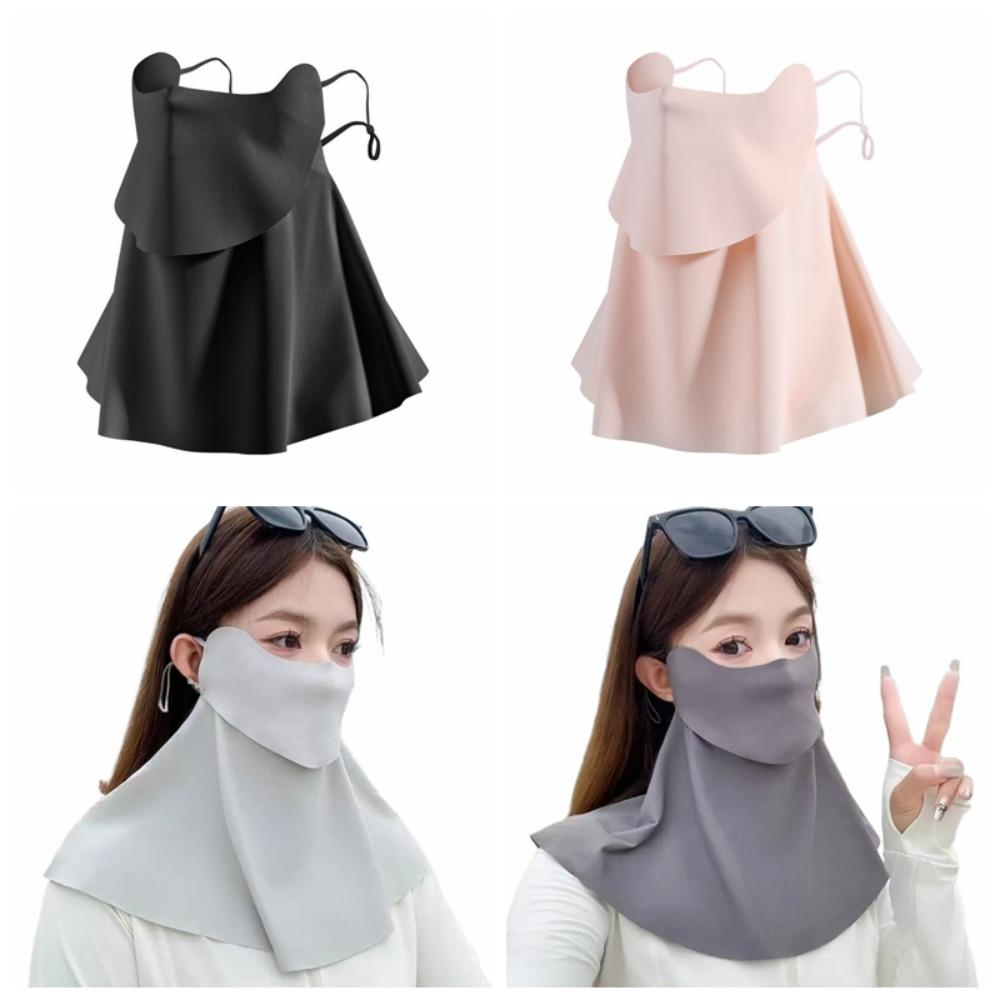 Breathable Summer Ice Silk Face Mask Fishing Face Shield Neckline Face Cover  Driving