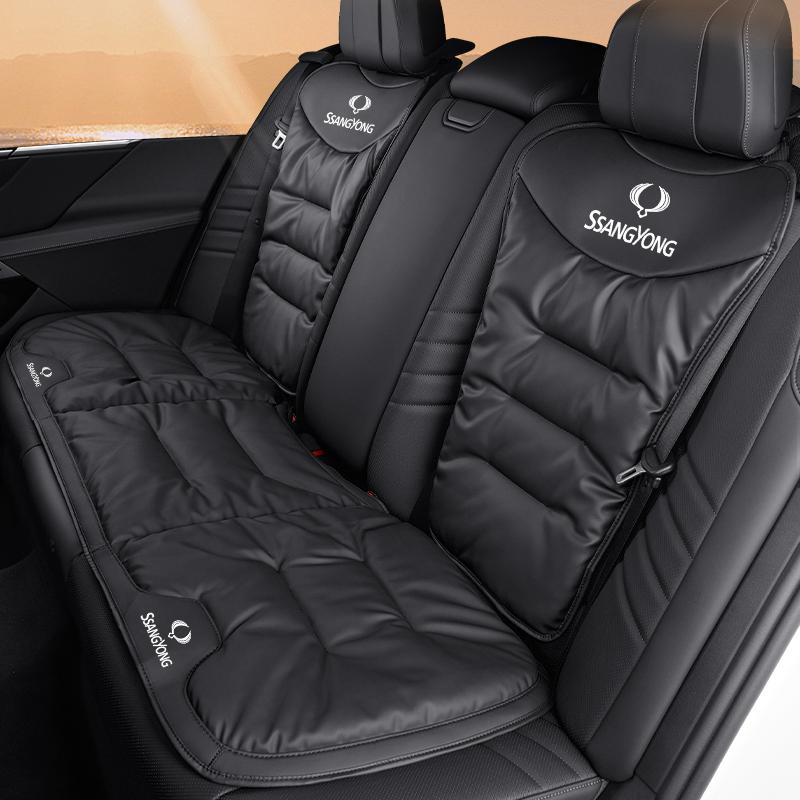 Car Seat Velvet Cushion Leather Backrest Seat Cover Accessories For SsangYong Actyon Korando Rexton Kyron Rodius Tivoli Musso Ch