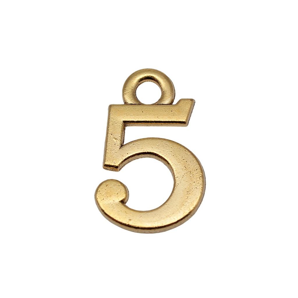 Number Tags Charms Alloy Pendants For Birthday Party Jewelry Making Accessories
