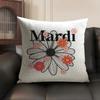 M-Mardi Brand Cushion Cover Natural Linen Organic Fabric Double-Sided Printing Sofa Home Decor Gift Pillow Case