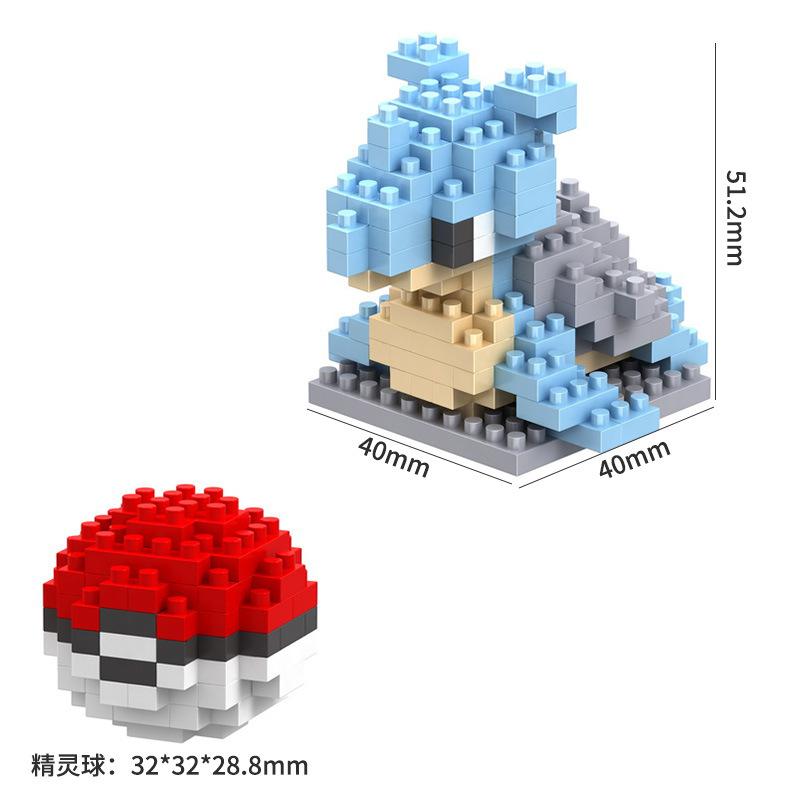 Pokemon 81 Style Pokemon Blocks Building Blocks Kawaii Cartoon Picachu Animal Mini Model Education Game Graphics Pokemon Toys