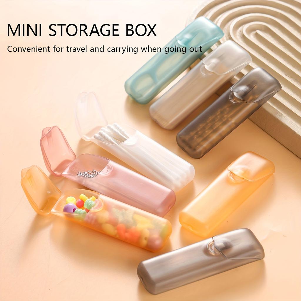 1PC Dental Floss Storage Box, Hard Plastic Toothpick, Cotton Swab Box Storage Box, Travel Portable Medicine Box.
