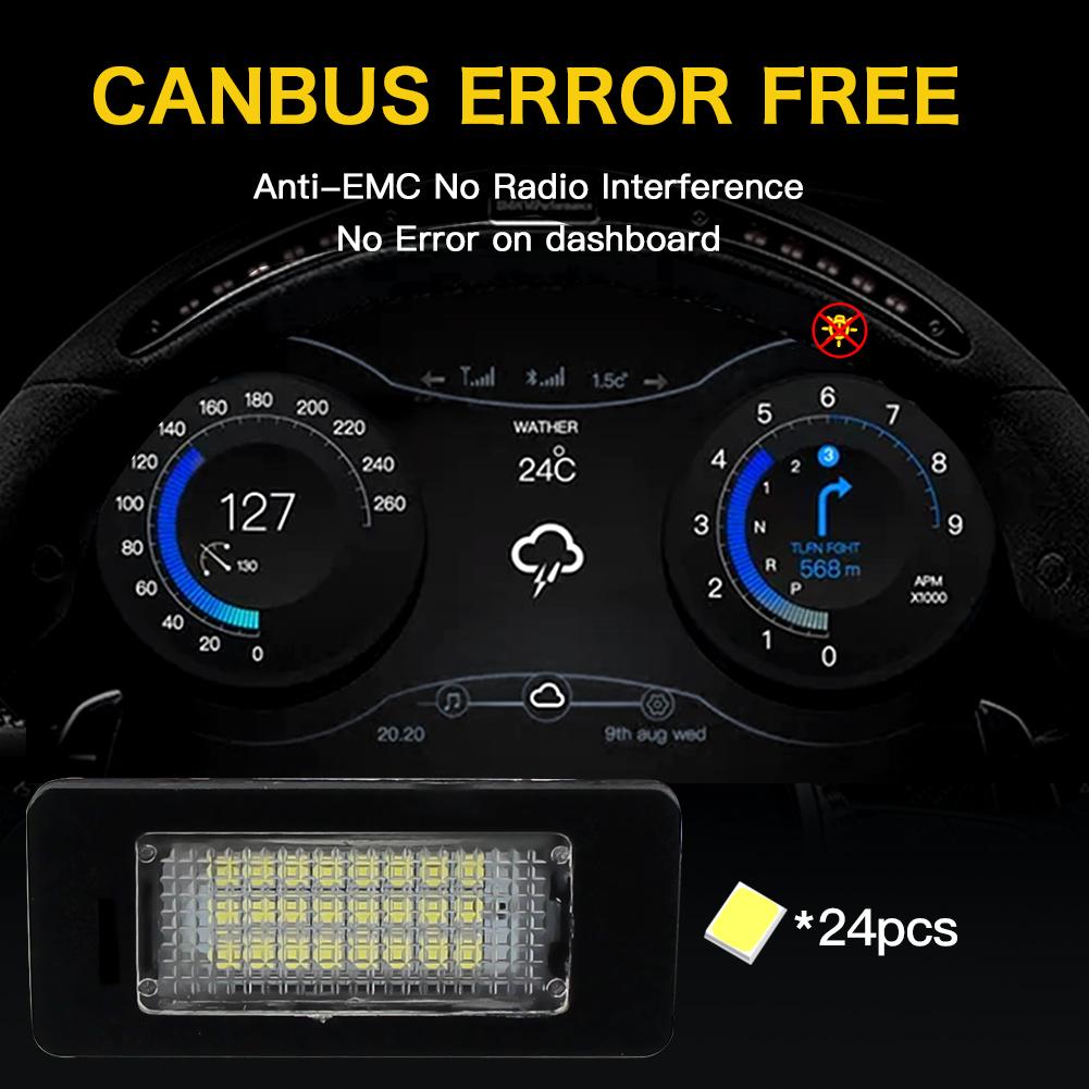 2PC Super Bright LED License Number Plate Light for BMW 5-series E60 sedan 2004-2010 E61 touring 2006-2010 E60 M5 2006-2010