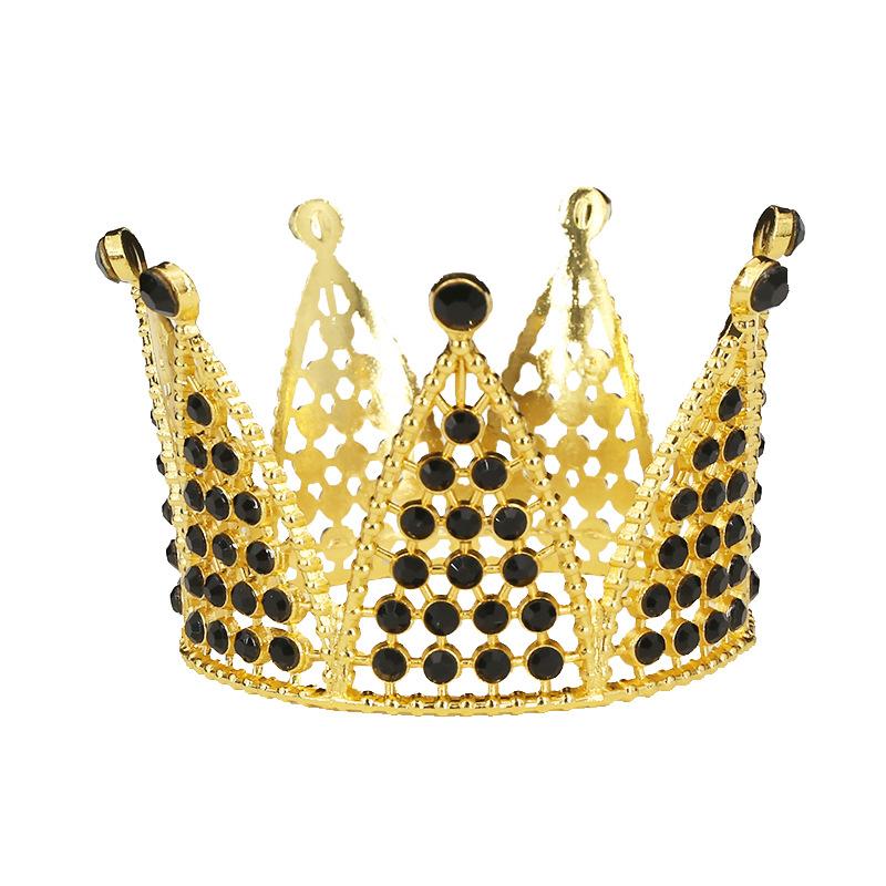 

День рождения украшение для выпечки корона вечеринка представление детские аксессуары для волос свадебные украшения круглая тиара сплав горный хрусталь корона