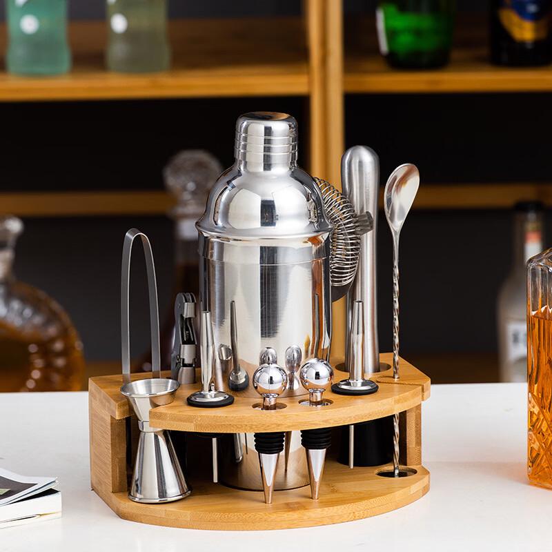 Wooden Cocktail Shaker Set