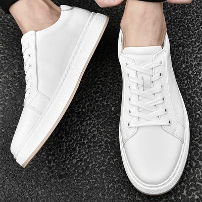 Fashion Genuine Leather Men's Casual Shoes Luxury Brand Lace-up Shoes Comfortable Popular Male Sneakers Leisure Walk Skateboard Footwear