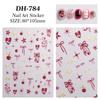 1pc Cherry Bow Nail Sticker Y2K Style 3D Sweet & Cool Nail Art with Hearts & Stars for DIY Nails