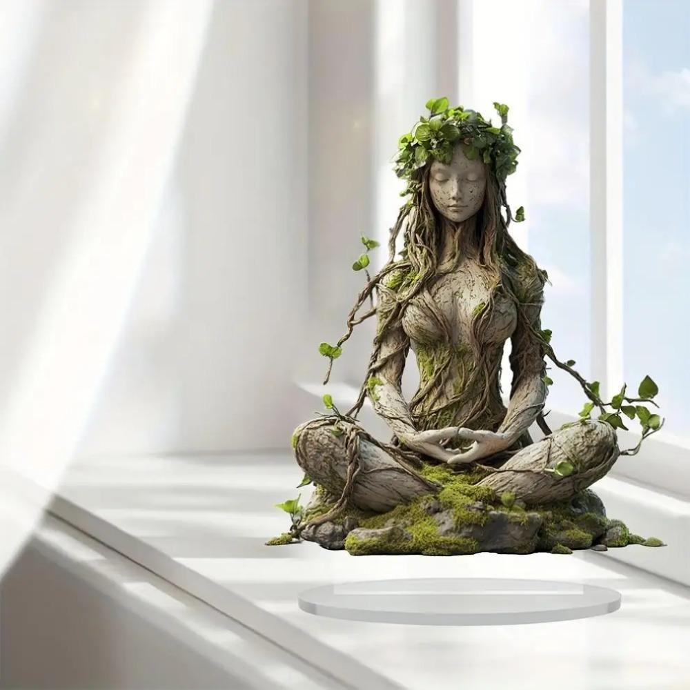 Home Decoration Holiday Gift New 2D Acrylic Tree Girl Stand Brand Decoration Living Room Bedroom Office Desktop Flat Decoration