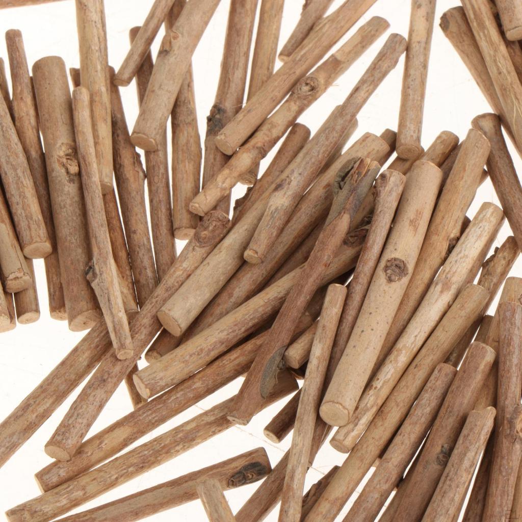 100x Doweling Rods Unfinished Wooden Sticks, Round Wood Sticks for Art Projects Home