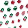 Glossy Winter Snowflake Christmas Snowflake False Nail For Holiday Gatherings Nail Art Quick Wear