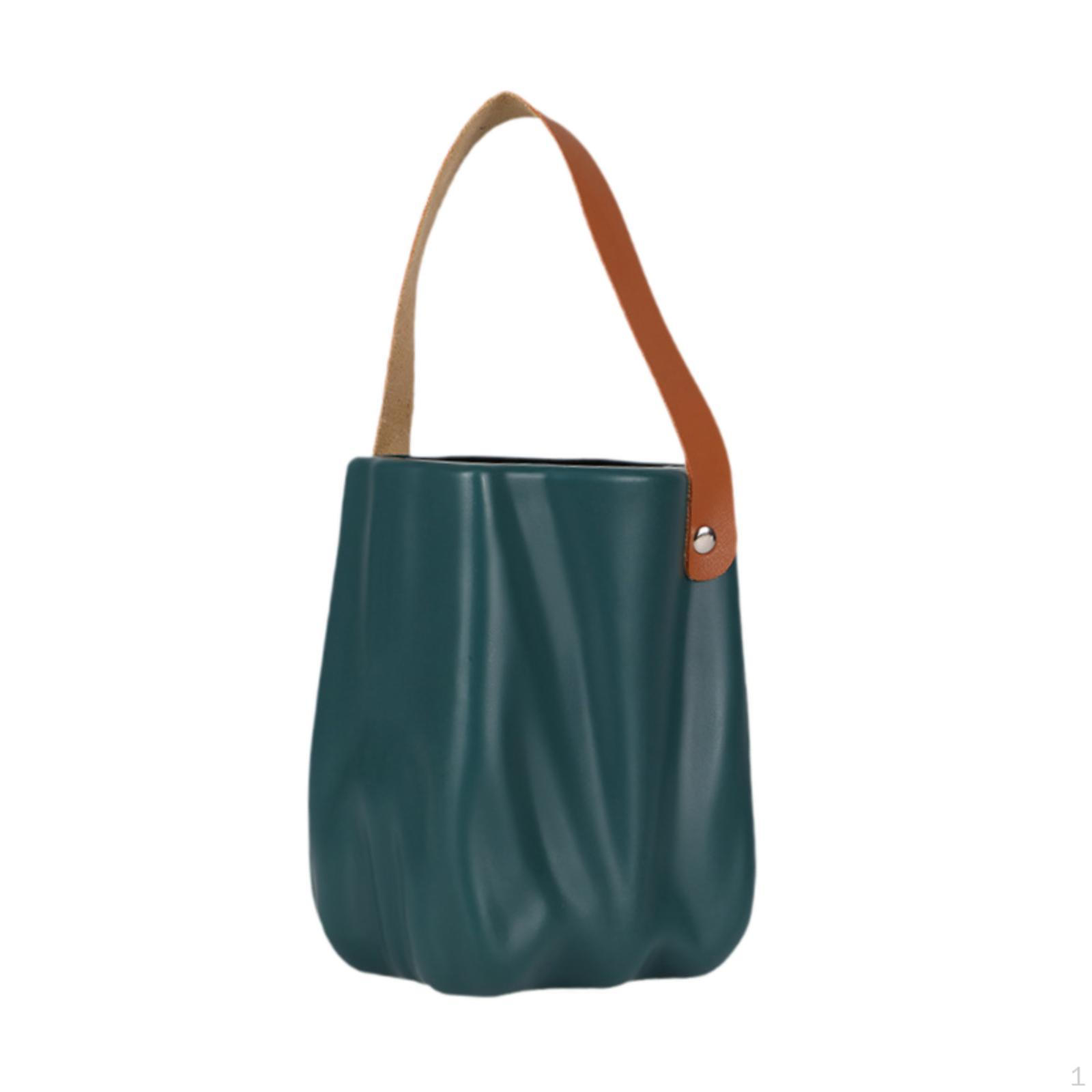 

Ваза-сумка как декор рабочего стола, цветочный контейнер для кухни и столовой синий