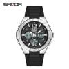Sanda Men's Multifunctional Dual Display Luminous Waterproof Sports Watch for Teens