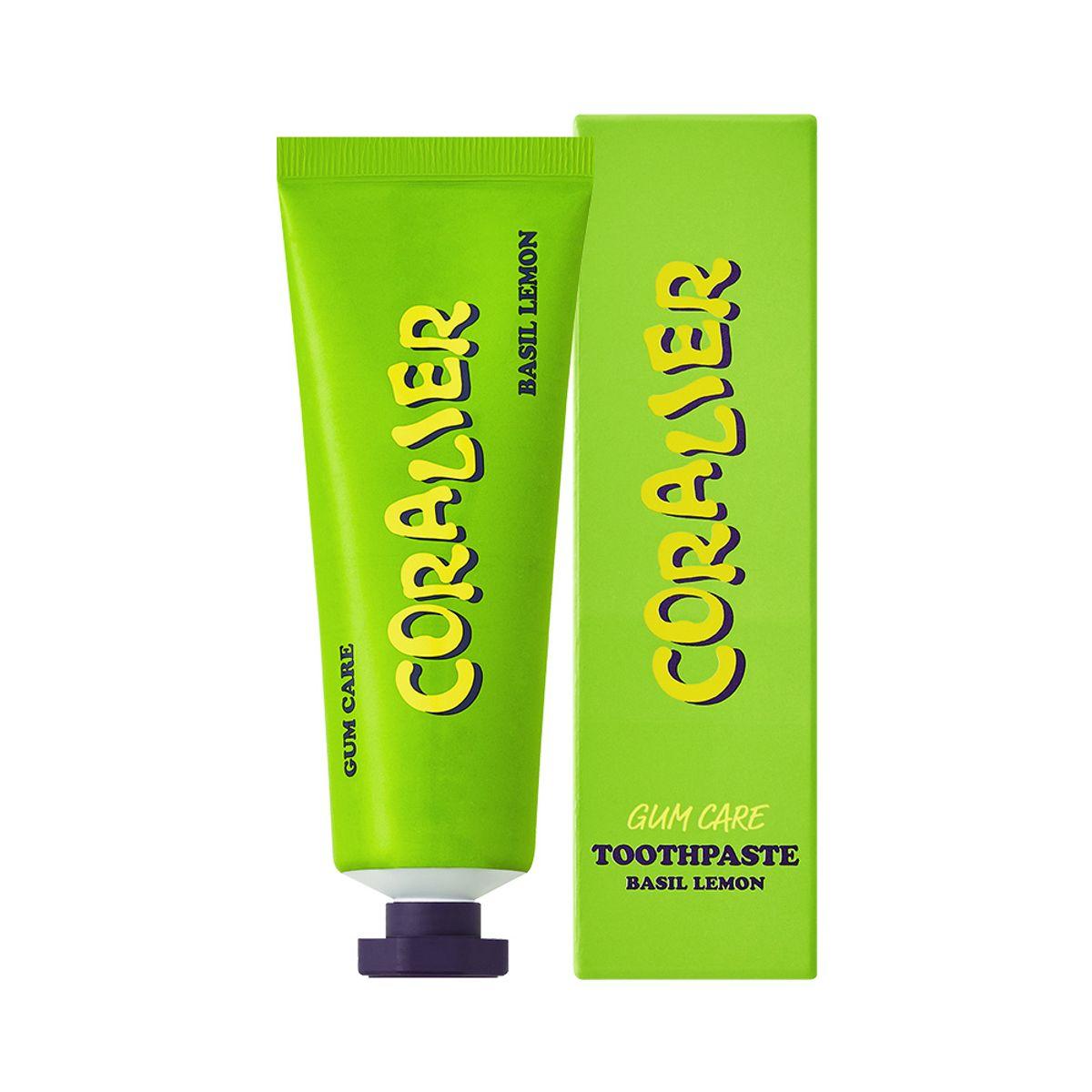 Coralie Basil Lemon Fluoride-Free Toothpaste for Gum Care 90g, 1 Pack