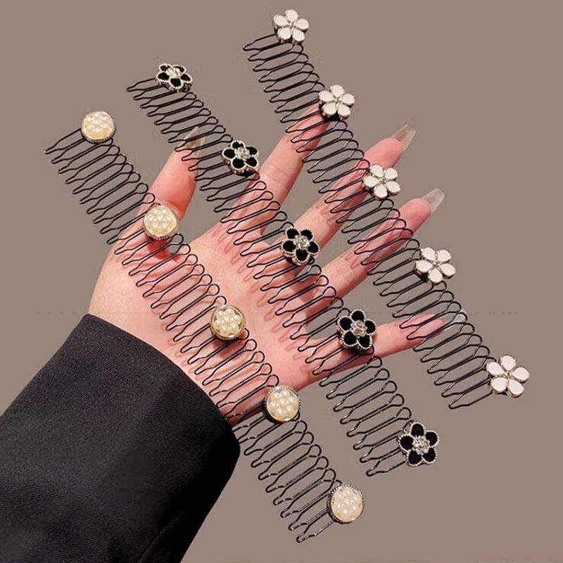 Vintage Kovový Hřeben do Vlasů s Květinou Kamélie a Perlou pro Ženy, Dokončení Rozcuchaných Vlasů, Nástroj Čelenka, Sponka do Vlasů, Módní Vlasové Doplňky