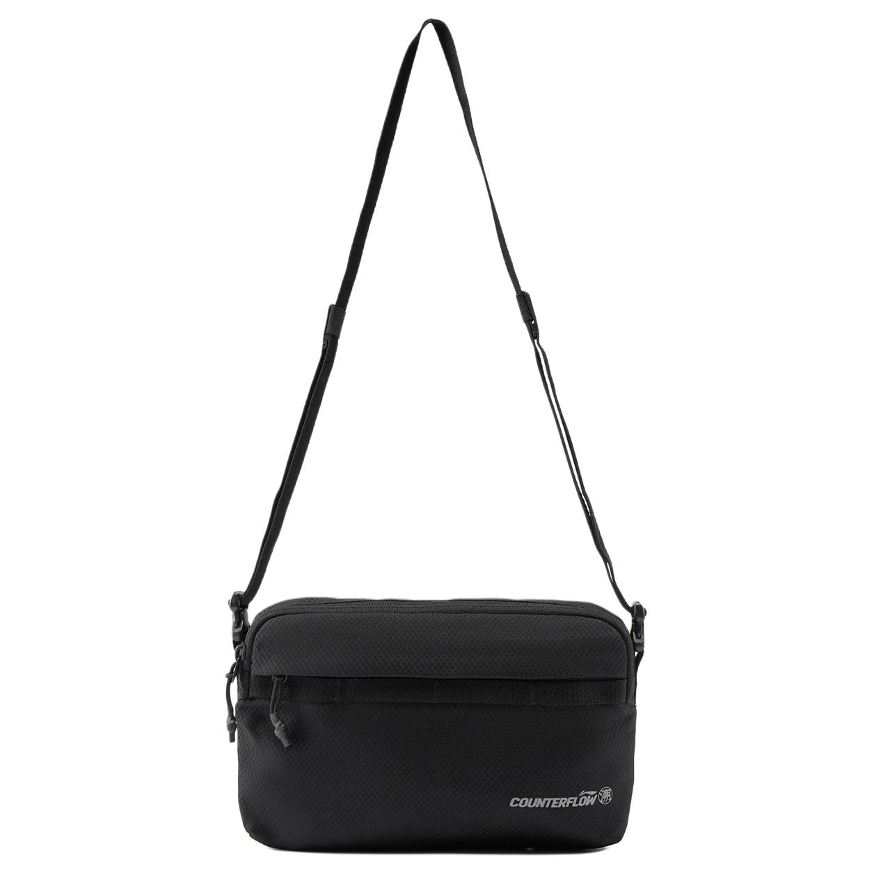 Li Ning Outdoor CF Tracing Polyamide Shoulder Bag, Crossbody Bag Unisex Black ABDV331-4